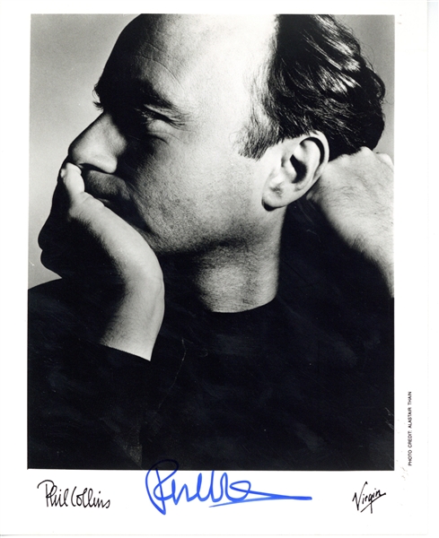 Phil Collins Signed Virgin Promotional 8" x 10" Photograph (JSA)