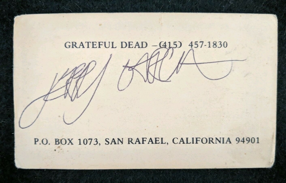 The Grateful Dead: Jerry Garcia ULTRA-RARE Signed Business Card (Beckett/BAS Encapsulated)