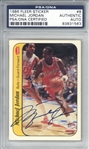 Michael Jordan Signed 1986 Fleer Sticker #8 Rookie Card (PSA/DNA)