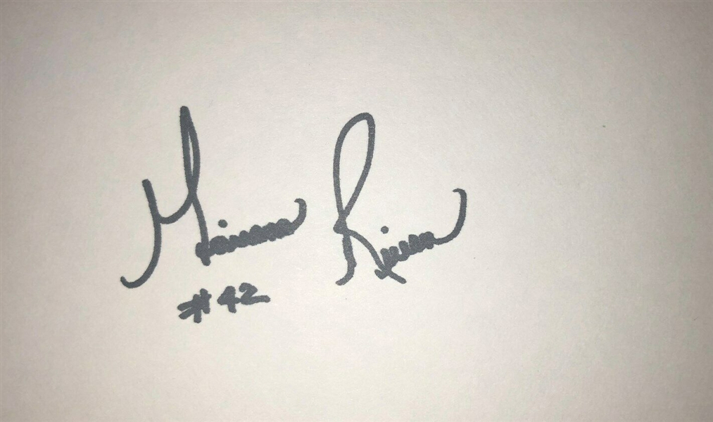 Mariano Rivera Rare Pre-Rookie c. 1995 Signed 3" x 5" Notecard (Beckett/BAS GEM MINT 10)