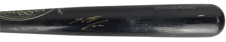 Nolan Arenado Game Used & Signed 2015 C271 Baseball Bat (PSA/DNA GU 10)