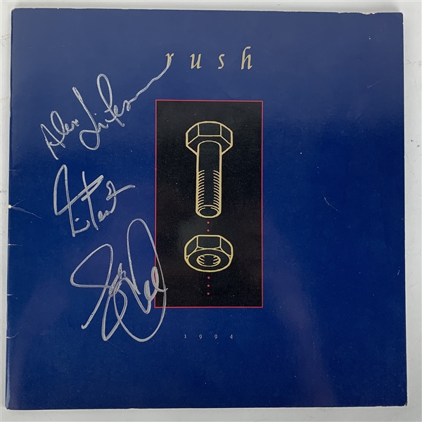 Rush Group Signed Tour Program w/ Lee, Lifeson & Peart! (Beckett/BAS)