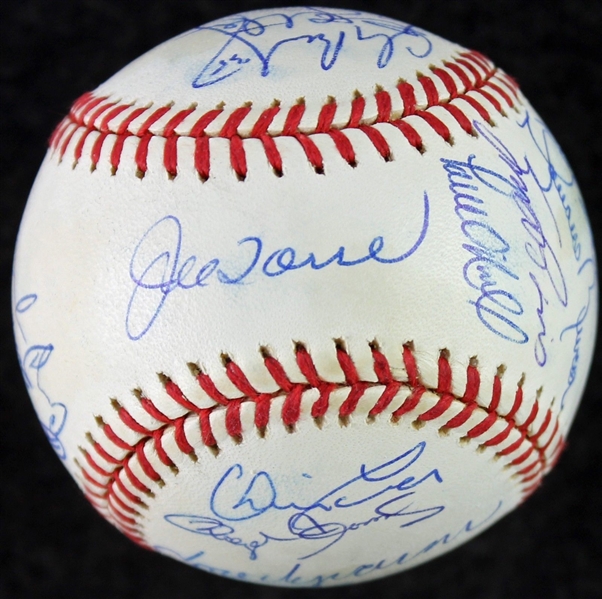 2000 WS Champion New York Yankees Team Signed OML Baseball w/ 18 Signatures! (PSA/DNA)