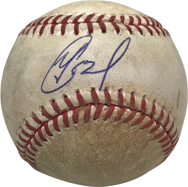 Yoenis Cespedes Signed & May 10th, 2016 Game Used OML Baseball Hit by Cespedes! (JSA  & MLB)