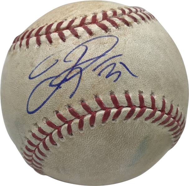 Joc Pederson Signed & Jun 3rd, 2015 Game Used OML Baseball Hit by Pederson! (PSA & MLB)