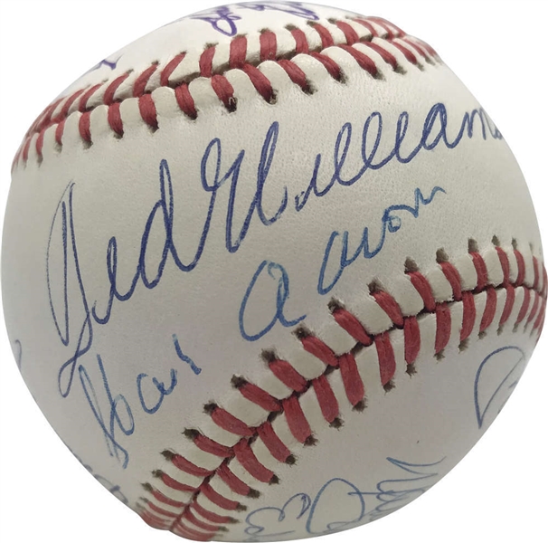 500 Home Run Club Signed OAL Baseball w/ 12 Members Including Mantle & Williams! (JSA)