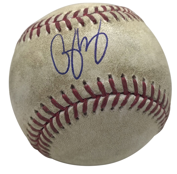 Corey Seager Signed & Game Used 2017 MLB Baseball (PSA/DNA & MLB)