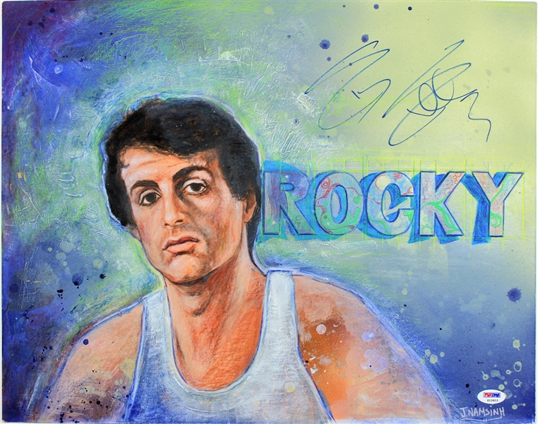 Sylvester Stallone Signed 16" x 20" "Rocky" Art Print (PSA/DNA)