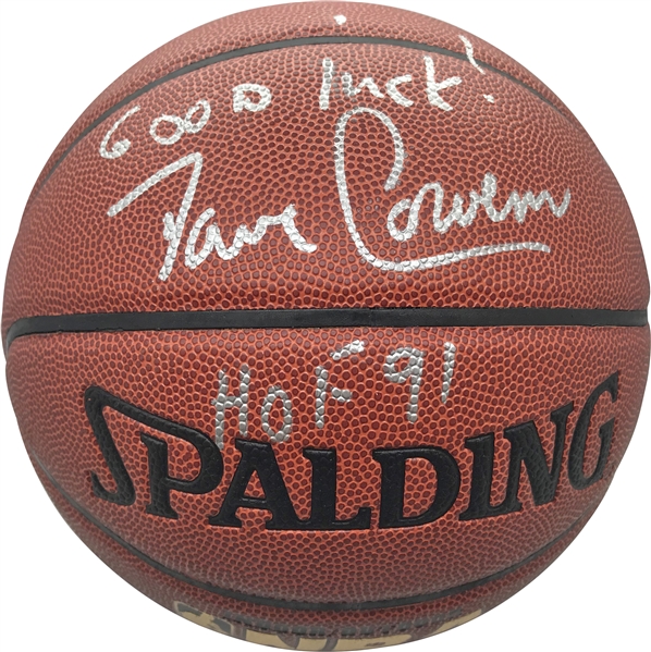 Dave Cowens Signed NBA I/O Basketball w/ "HOF 91" Inscription (JSA)