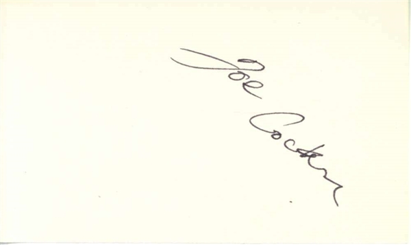 Joe Cocker Vintage Signed 3" x 5" Index Card (Beckett/BAS)