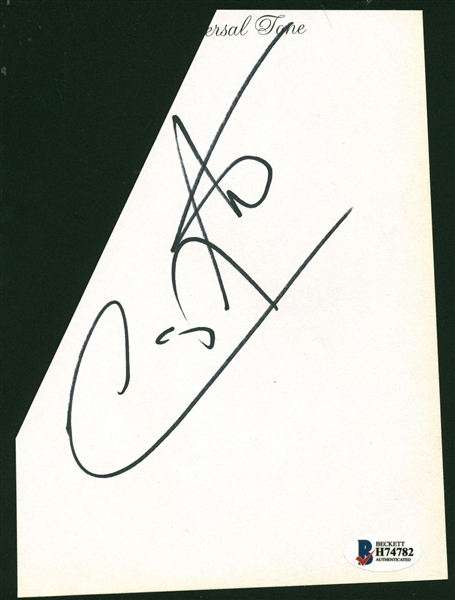 Carlos Santana Near-Mint Signed 4" x 7" Book Page (Beckett/BAS)