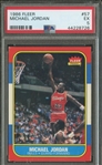1986 Fleer Michael Jordan #57 Rookie Card :: Superb Centering :: PSA Graded EX 5