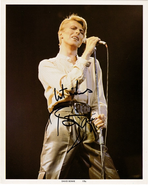 David Bowie Superbly Signed 8" x 10" On-Stage Photograph (REAL/Epperson)