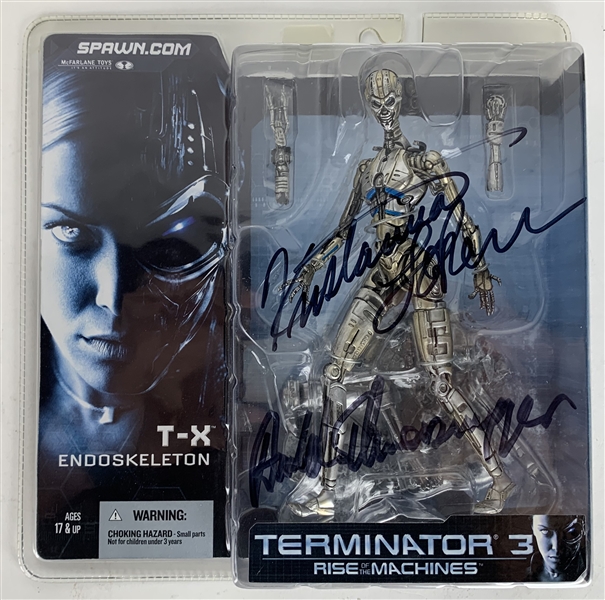 Arnold Schwarzenegger & Kristanna Loken Dual Signed Terminator 3 Action Figure (Beckett/BAS)