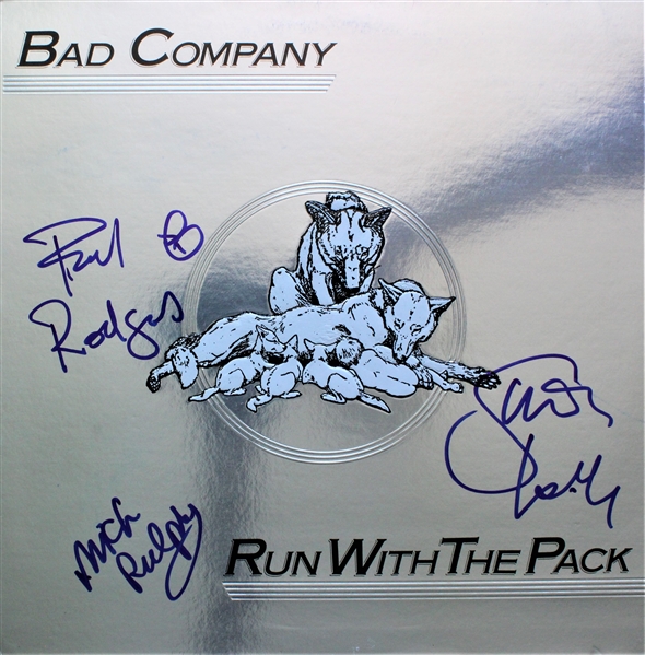 Bad Company: Group Signed "Run With The Pack" Album w/ 3 Signatures! (Epperson/REAL)