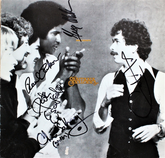 Santana RARE Band Signed "Inner Secrets" Record Album w/ All 9 Members (REAL/Epperson)