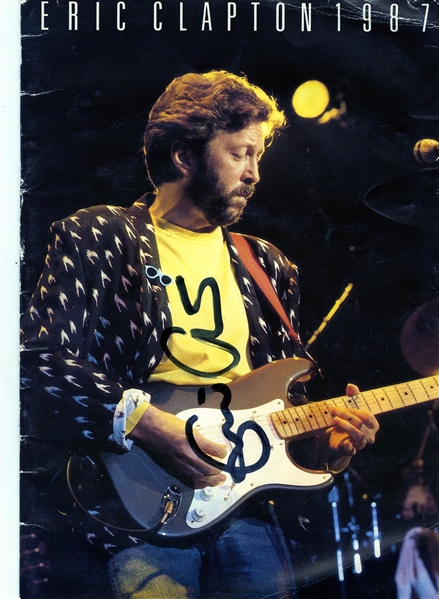 Eric Clapton Signed 1987 Tour Program (REAL/Epperson)