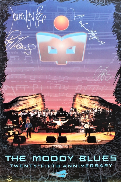 Moody Blues Band Signed 25th Anniversary Limited Edition Lithograph (REAL/Epperson)