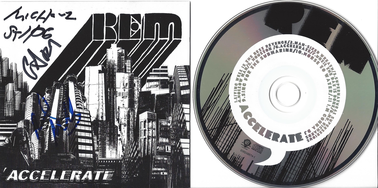 R.E.M. Group Signed "Accelerate" CD Booklet (REAL/Epperson)
