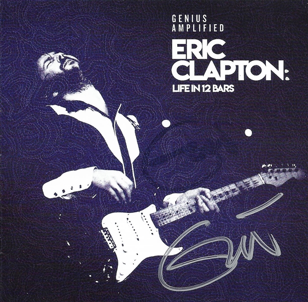 Eric Clapton Choice Signed "Genius Amplified: Life in 12 Bars" CD Cover (REAL/Epperson)