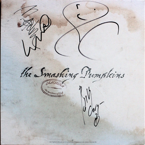 The Smashing Pumpkins Signed "Machina" 12" x 12" Promotional Flat (REAL/Epperson)