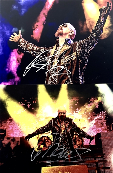 Judas Priest: Rob Halford Lot of Two (2) Signed 11" x 14" Color Photos (Beckett/BAS Guaranteed)