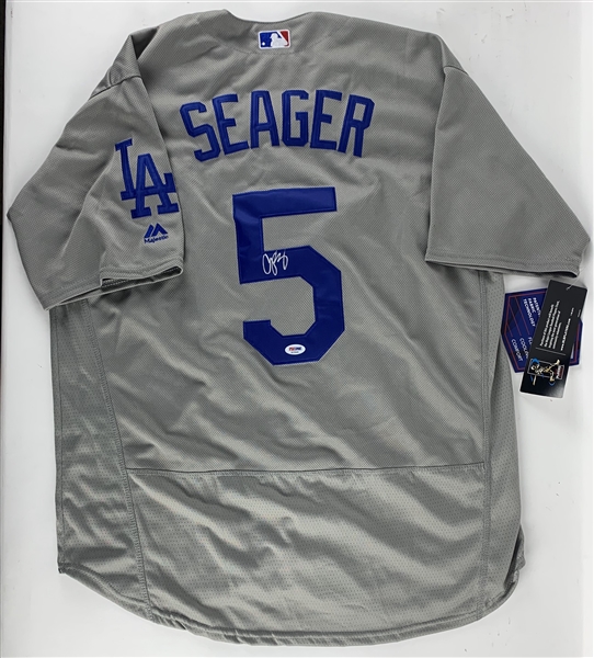 Corey Seager Signed LA Dodgers Road Model Jersey (PSA/DNA)