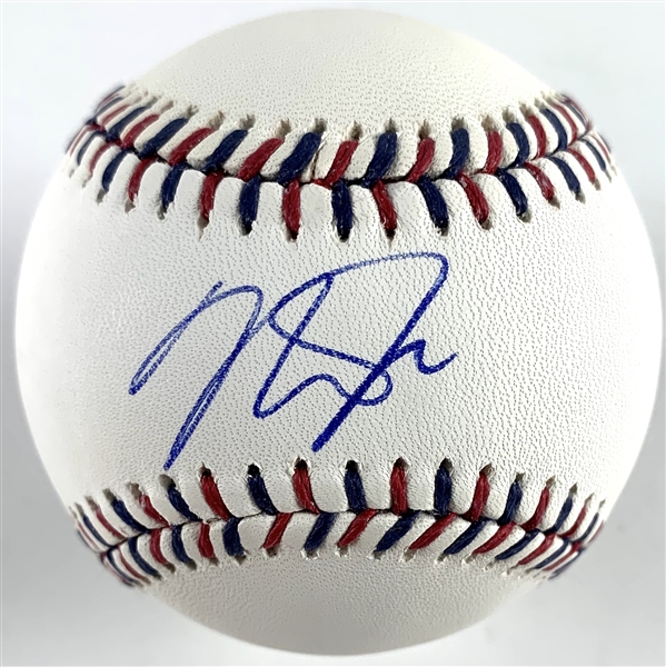 Mike Trout Signed OML 4th of July Edition Baseball (PSA/DNA)