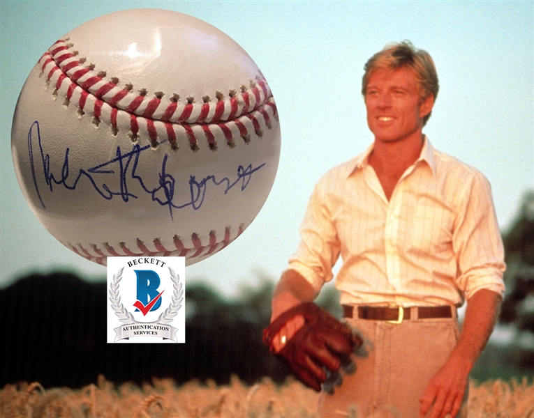 Robert Redford Rare & Desirable Single Signed OML Baseball (Beckett/BAS Encapsulated)