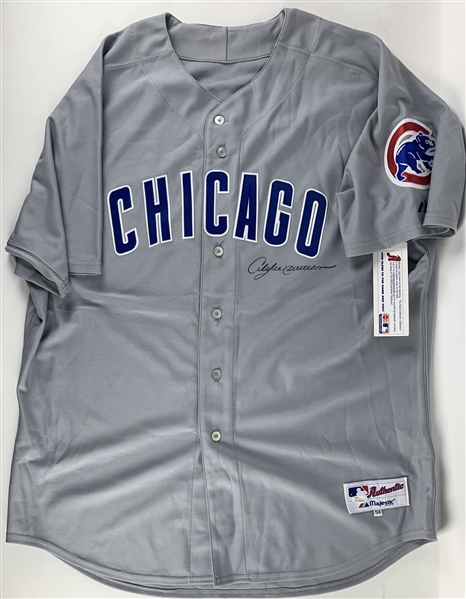 Andre Dawson Signed Chicago Cubs Throwback Model Road Jersey (JSA)