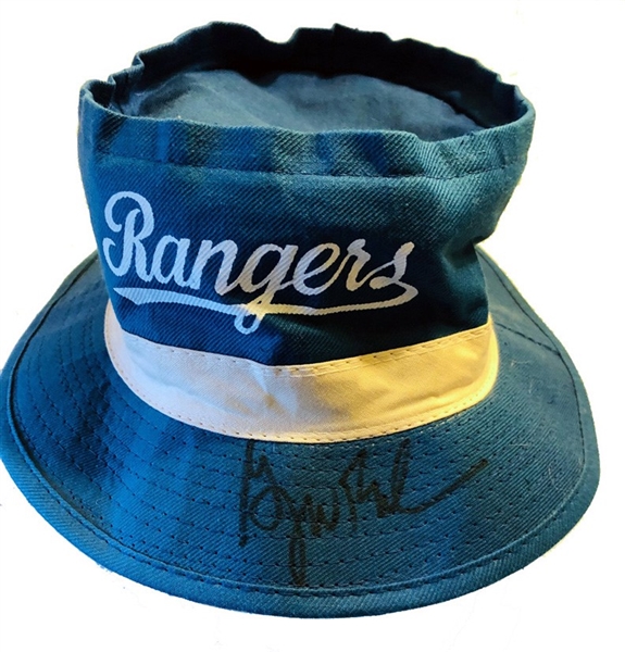 President George W. Bush Signed Texas Rangers Promotional Bucket Hat (PSA/DNA)