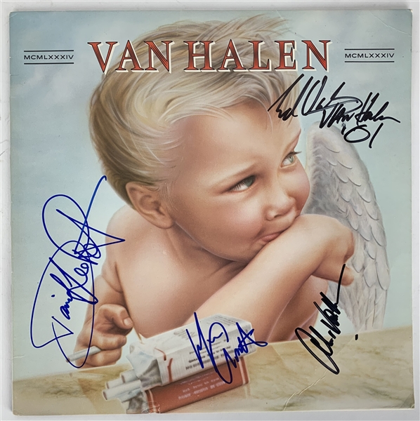 Van Halen Group Signed "1984" Album w/ Alex, Eddie, Roth & Anthony! (PSA/DNA)