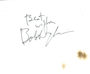 Bob Dylan Near-Mint Signed & "Best Wishes" Inscribed 5.5" x 4.5"Album Page (Epperson/REAL)