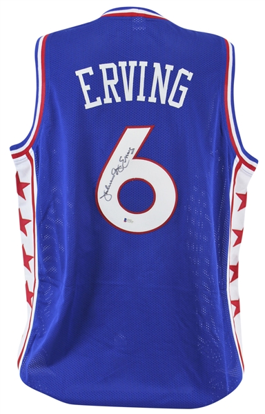 Julius Erving Signed Philadelphia 76ers Jersey (BAS/Beckett)