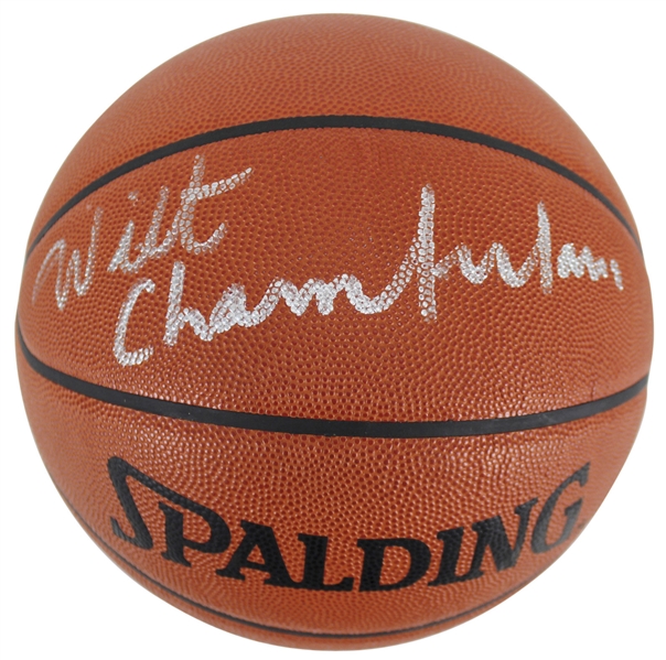 Wilt Chamberlain Signed NBA I/O Model Basketball (Beckett/BAS)