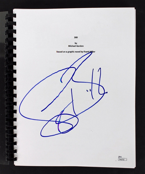 Gerard Butler Signed "300" Movie Script (JSA)