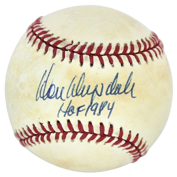 Don Drysdale Signed ONL Baseball with "HOF 1984" Inscription (PSA/DNA)