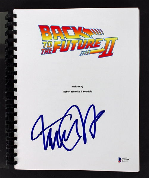 Michael J. Fox Signed "Back to the Future II" Movie Script (Beckett/BAS)