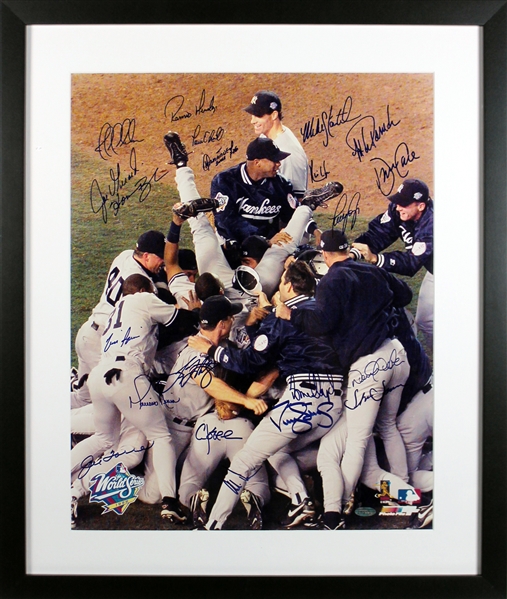 1998 WS Champion NY Yankees Team Signed & Framed Ltd. Ed. 16" x 20" Photo w/ Jeter, Rivera & 19 Others (Beckett/BAS)