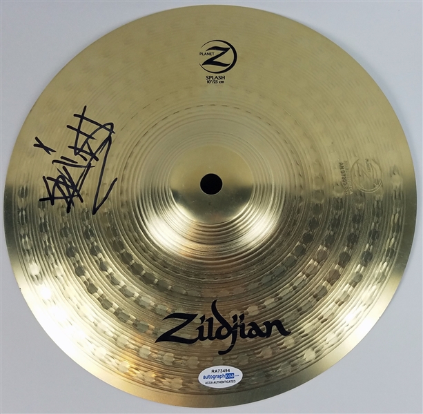 Blink-182: Travis Barker Signed Zildjian Drum Cymbal (ACOA)