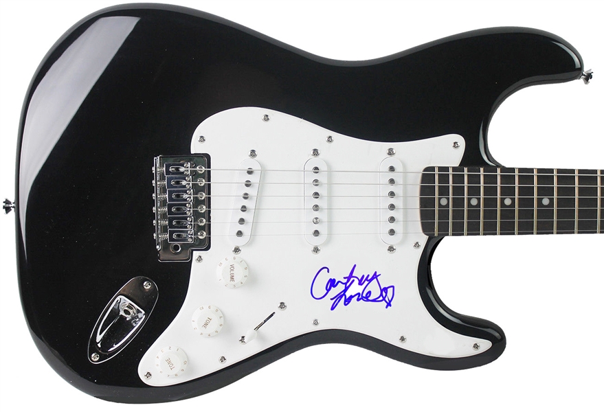 Hole: Courtney Love Signed Stratocaster Style Electric Guitar with Rare Early Sig (John Brennan Collection)(Beckett/BAS Guaranteed)