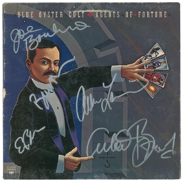 Blue Oyster Cult Signed "Agents of Fortune" Record Album (John Brennan Collection)(Beckett/BAS Guaranteed)