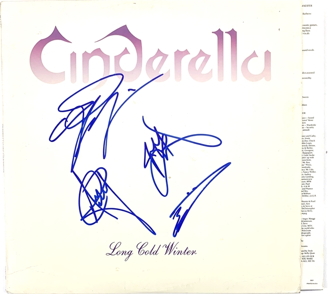 Cinderella Group Signed "Long Cold Winter" Record Album (John Brennan Collection)(Beckett/BAS Guaranteed)