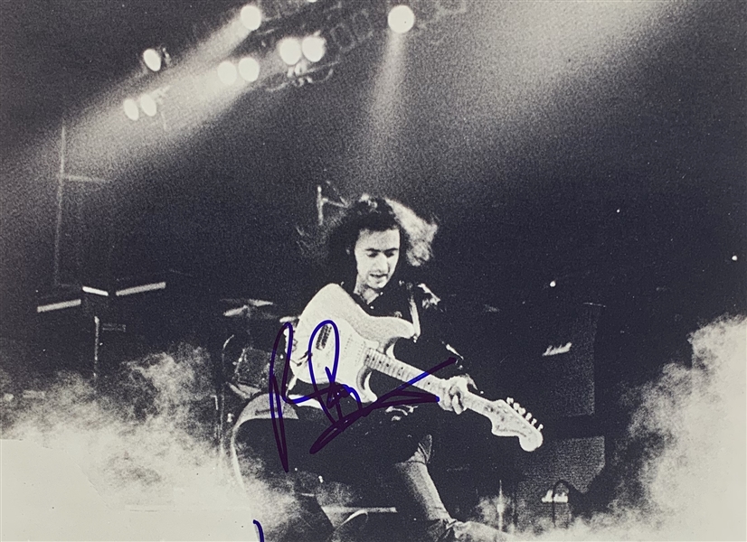 Richie Blackmore In-Person Signed 8" x 10" Concert Photograph (John Brennan Collection)(Beckett/BAS Guaranteed)
