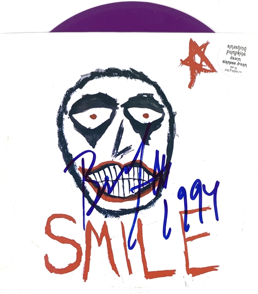 Smashing Pumpkins: Billy Corgan Signed "Smile" 45 RPM Album (John Brennan Collection)(Beckett/BAS Guaranteed)