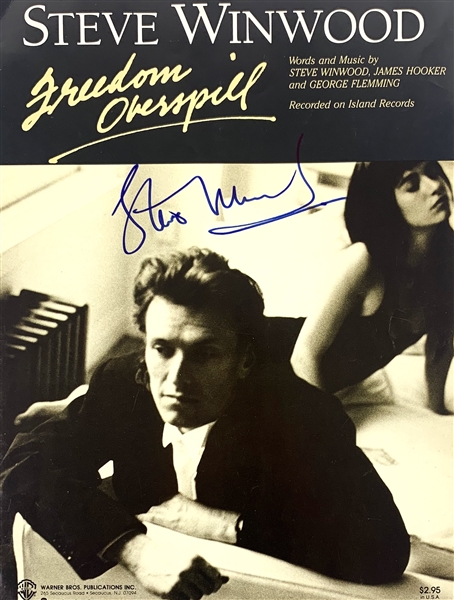 Steve Winwood Signed "Freedom Overspill" Sheet Music (John Brennan Collection)(Beckett/BAS Guaranteed)