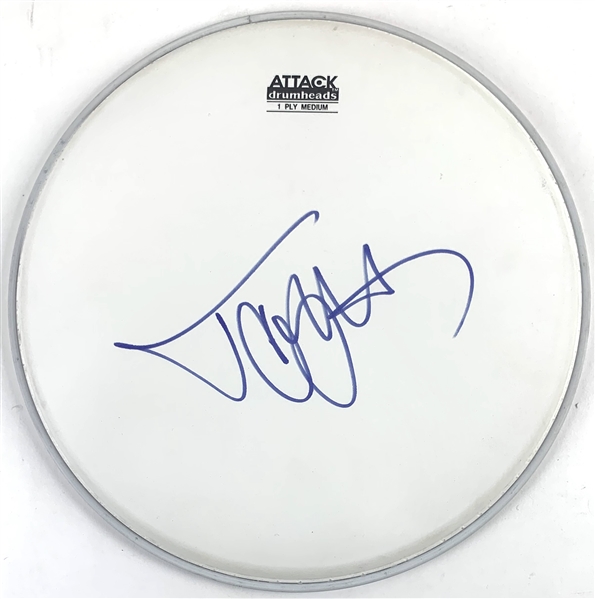 Motley Crue: Tommy Lee Signed 13" Attack Drum Head (John Brennan Collection)(Beckett/BAS Guaranteed)