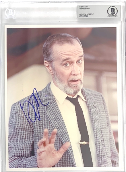 George Carlin Signed 8" x 10" Color Photo (Beckett/BAS Encapsulated)