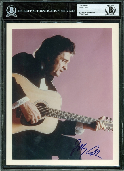 Johnny Cash Signed 8" x 10" Color Photograph (BAS/Beckett Encapsulated)