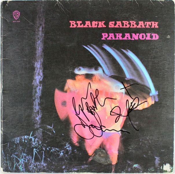 Black Sabbath Rare Group Signed "Paranoid" Record Album w/ Original Lineup! (Beckett/BAS)